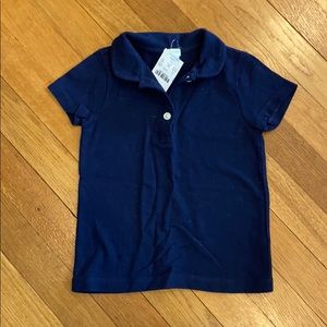 NWT Crewcuts girls’ navy polo. Size 3.